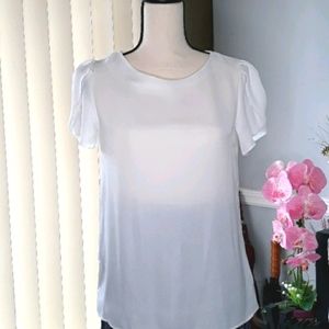 White Blouse Basic Sz S